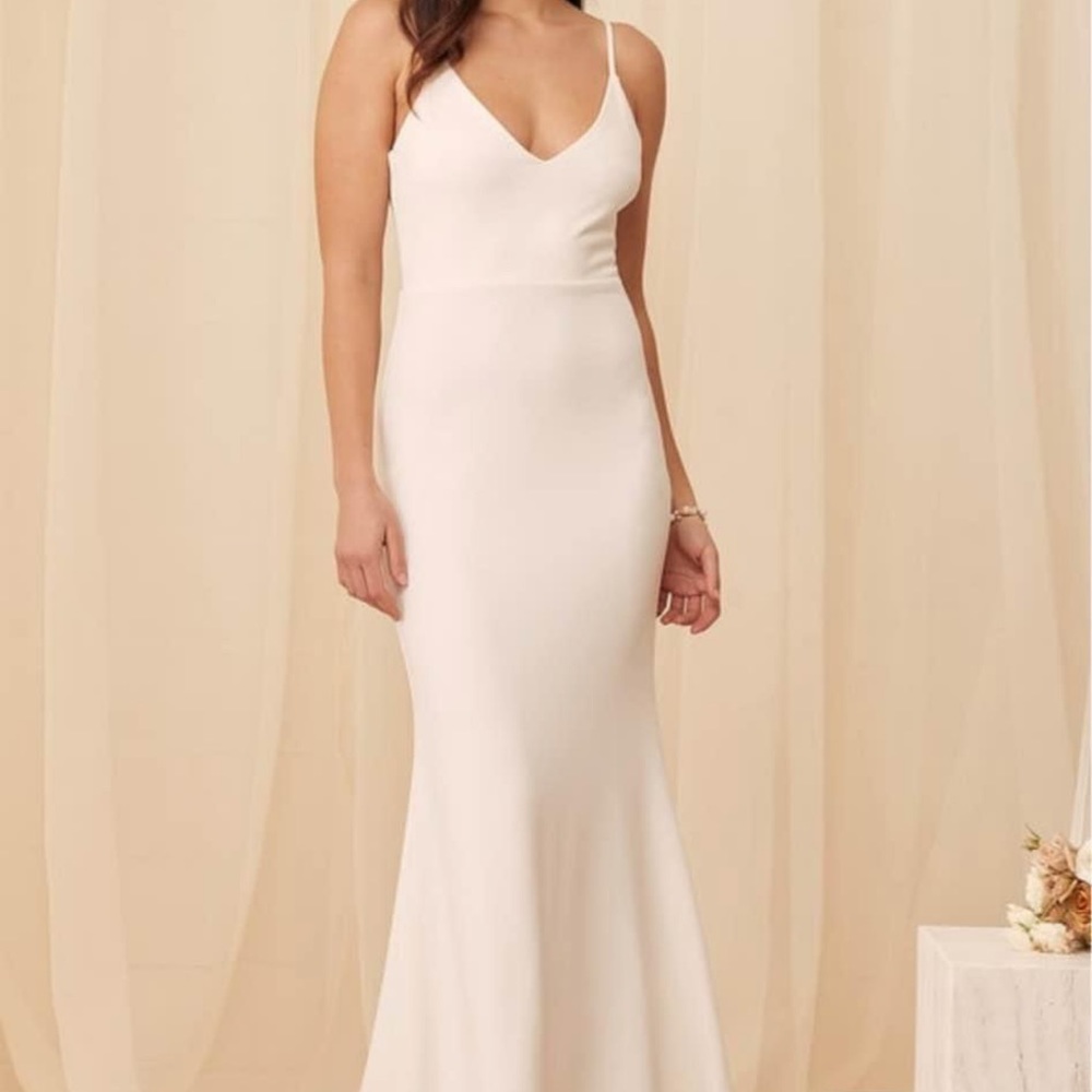 LULUS INFINITE GLORY WHITE MAXI DRESS - XS